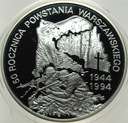 300000 zł 1994 Powstanie Warszawskie 50 rocznica SREBRO