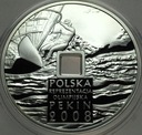 10 zł złotych 2008 Pekin Olimpiada Reprezentacja OTWÓR SREBRO