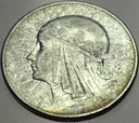 10 zł złotych 1932 Głowa Kobiety Polonia SREBRO