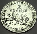 Francja 2 franki francs 1916 SREBRO