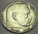 Niemcy 2 marki Reichsmark 1938 B Hindenburg SREBRO