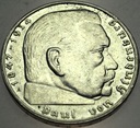 Niemcy 2 marki Reichsmark 1939 A Hindenburg SREBRO