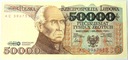 50000 zł złotych 1989 złotych Staszic seria AC (2)
