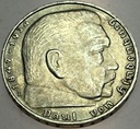 Niemcy 2 marki Reichsmark 1939 D Hindenburg SREBRO