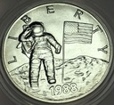 USA medal 1988 Young Astronauts Moon Landing SREBRO