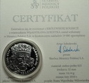 medal 2010 Kolekcja Królewska Władysław Łokietek MENNICA SREBRO