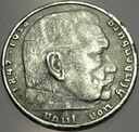 Niemcy 2 marki Reichsmark 1937 E Hindenburg SREBRO