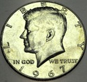 USA 1/2 Dolara 1967 Half Dollar Liberty JFK John F Kennedy SREBRO