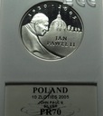 10 zł złotych 2005 Jan Paweł II 1920 2005 SREBRO PR 70