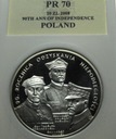 20 zł 2008 NIEPODLEGŁOŚĆ 90 rocznica odzyskania niepodległości SREBRO PR 70