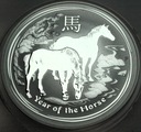 AUSTRALIA 1 dolar dollar 2014 Rok Konia Year of the Horse uncja 1 oz SREBRO