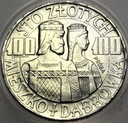 PRÓBA 100 zł 1966 Mieszko Dąbrówka Półpostacie SREBRO