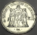 Francja 50 franków francs 1979 Herkules SREBRO