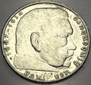 Niemcy 2 marki Reichsmark 1939 A Hindenburg SREBRO
