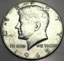 USA 1/2 dolara Half Dollar 1965 Kennedy JFK Liberty SREBRO