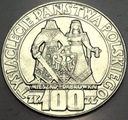 100 zł złotych 1966 Mieszko Dąbrówka Tysiąclecie Państwa Polskiego SREBRO