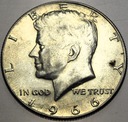 USA 1/2 dolara Half Dollar 1966 Kennedy JFK Liberty SREBRO