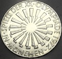 Niemcy 10 marek 1972 G Monachium SREBRO