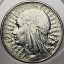 5 zł złotych 1933 Głowa Kobiety Polonia SREBRO