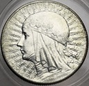 5 zł złotych 1933 Głowa Kobiety Polonia SREBRO