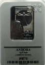 Andora 10 dinarów 2008 Leonardo Da Vinci PR70 SREBRO