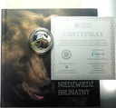 medal 2010 NIEDŹWIEDŹ BRUNATNY Symbole Przyrody Zwierzęta Mennica SREBRO