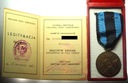 Medal 1944 Zasłużonym na Polu Chwały BRĄZOWY + legitymacja