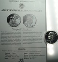 USA 1 dolar Dollar 1971 Eisenhower LUSTRO PROOF SREBRO