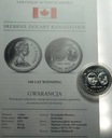 Kanada 1 dolar 1975 100 lat Winnipeg Srebrne Dolary Kanadyjskie SREBRO