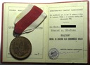 BRĄZOWY Medal Za Zasługi dla Obronności Kraju + legitymacja 1968