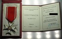 Krzyż KAWALERSKI Orderu Odrodzenia Polski Poloni Restituta legitymacja 1977