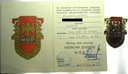 ZŁOTA Odznaka Wzorowy Żołnierz WOP + legitymacja 1985