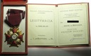 ZŁOTY Krzyż Zasługi PRL + legitymacja 1986