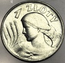 1 zł złoty 1925 Żniwiarka Kobieta i kłosy kropka SREBRO