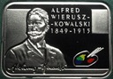 20 zł złotych 2015 Alfred Wierusz-Kowalski SREBRO kapsel zielona klipa