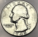 USA 25 centów quarter dollar 1942 Washington SREBRO
