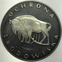 100 zł złotych 1977 Żubr Ochrona Środowiska SREBRO