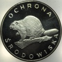 100 zł złotych 1978 Bóbr Ochrona Środowiska SREBRO
