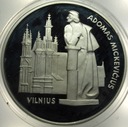 medal 1996 Adam Mickiewicz Wilno Warszawa Mennica 38mm 31g Ag925 SREBRO