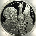medal 1998 Adam Mickiewicz Paryż Warszawa Mennica 38mm 31g Ag925 SREBRO
