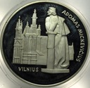 medal 1996 Adam Mickiewicz Wilno Warszawa Mennica 38mm 31g Ag925 SREBRO