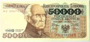 1989 50000 zł złotych Staszic seria AC