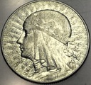 5 zł złotych 1933 Głowa Kobiety Polonia SREBRO