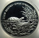 20 zł złotych 2002 Żółw Błotny Zwierzęta Świata SREBRO