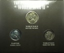 USA zestaw blister 3 monety The Patriotic Coins of World War II
