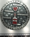 medal 1971 XX lecie Instytutu Hematologii 1951 0 A AB B krew