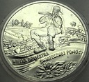 10 zł złotych 2003 10 lat WOŚP Wielka Orkiestra Świątecznej Pomocy SREBRO