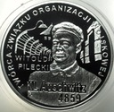 10 zł złotych 2010 KL Auschwitz Auschwitz-Birkenau Pilecki SREBRO