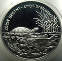 20 zł złotych 2002 Żółw Błotny Zwierzęta Świata SREBRO