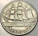 2 zł złote 1936 Żaglowiec Żaglówka Statek SREBRO